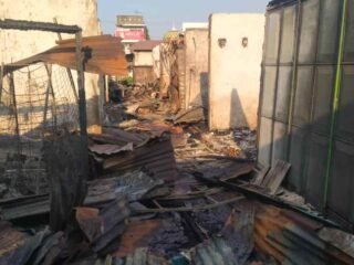 Kios Hangus Terbakar, Pedagang Pasar Cukir Hanya Bisa Pasrah
